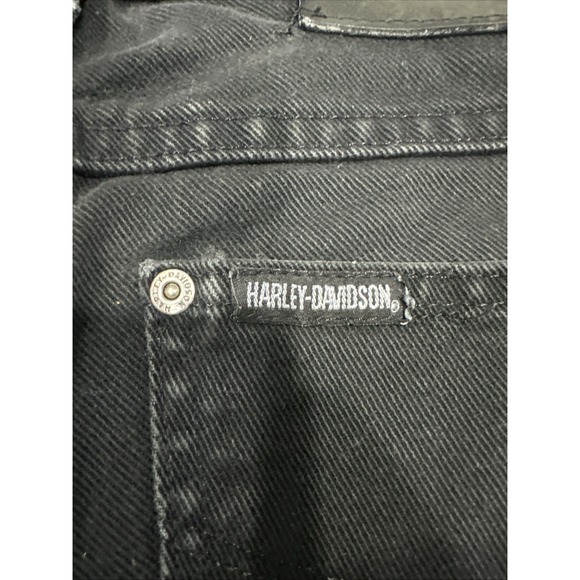 Vintage Harley Davidson Jeans Womens‎ 10 Petite Black Relaxed Leg Motorcycle - Picture 10 of 12
